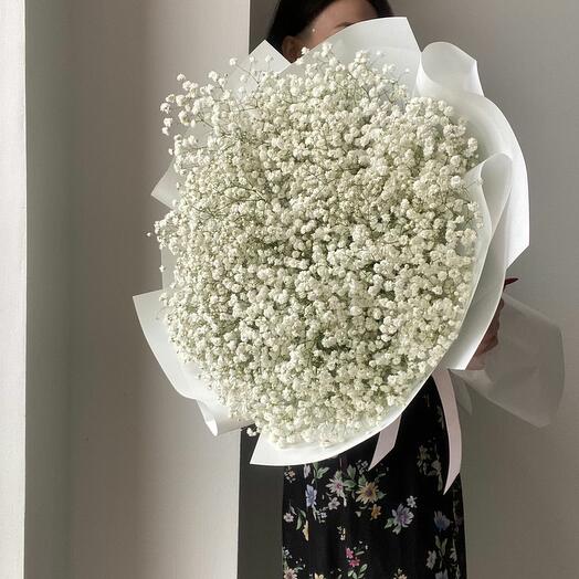 Букет из белых гипсофил 15 веток