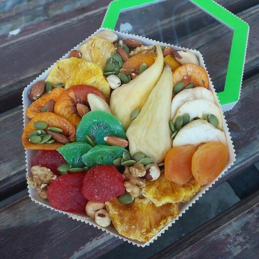 A box with dried fruits
