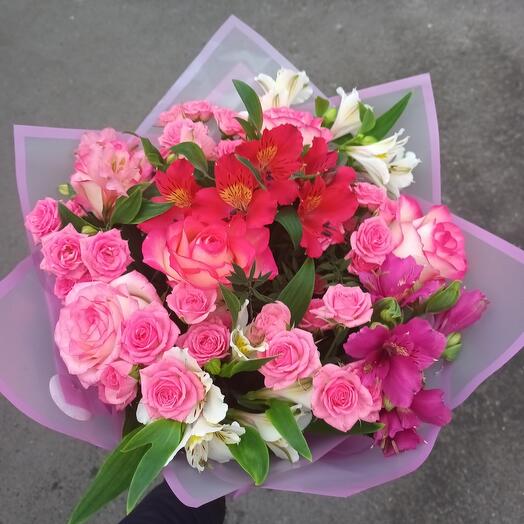 Rye bouquet of roses