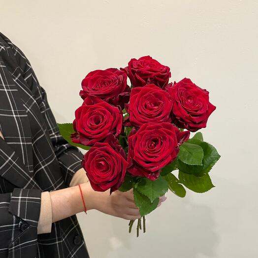 Rosas escarlatas bajo la cinta