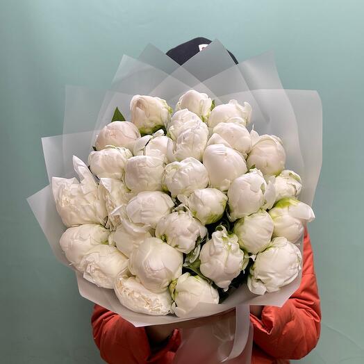 White peonies