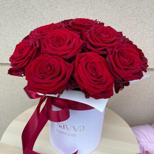 15 rosas en una caja