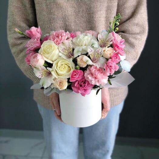 Flowers in a Marshmallow box
