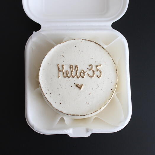 💛Бенто торт «Hello, 35» в золоте