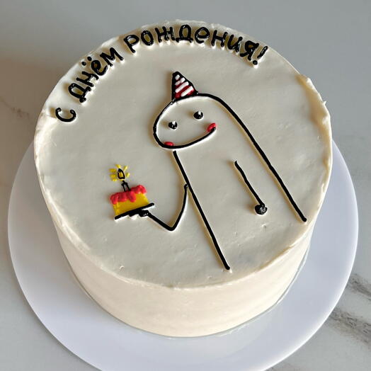 Мини-торт 1кг «с днем рождения»