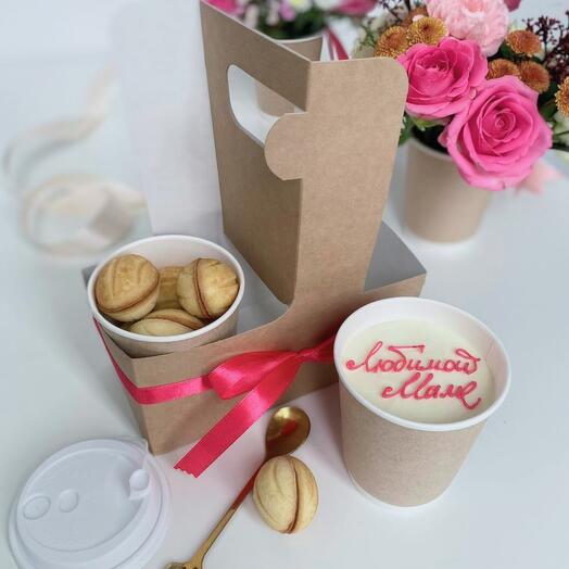 Набор сладостей Cake to go(или тортик в стакане )+ орешки