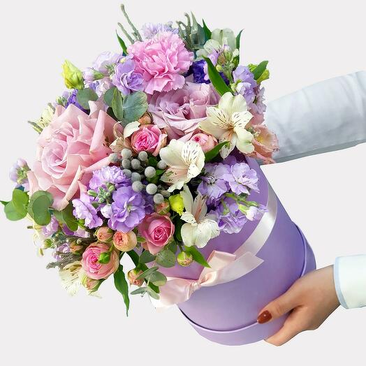 Haze misty box with flowers