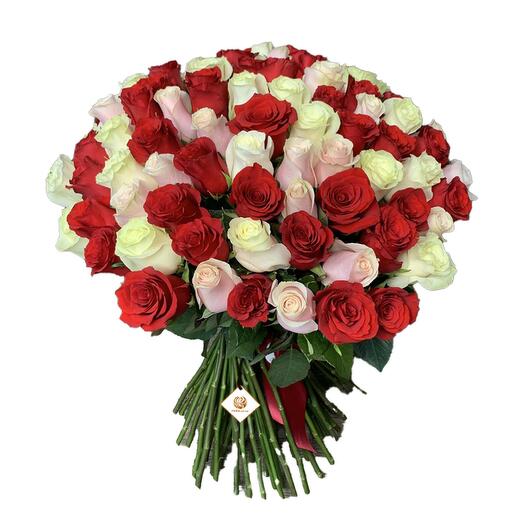 Bridge Town - Mixed 75 Red Roses Bunch