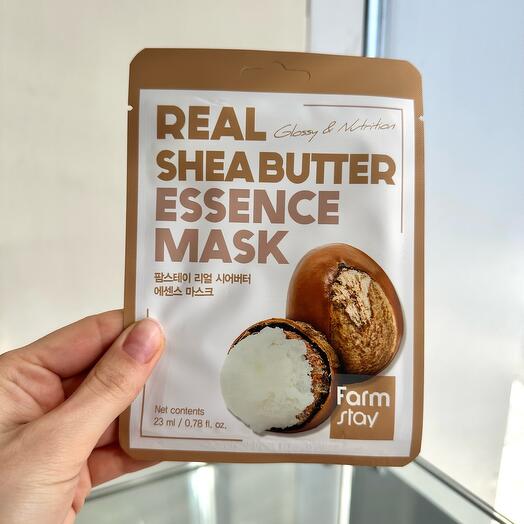 Тканевая питательная маска для лица с маслом Ши Farm Stay real shea butter essence mask
