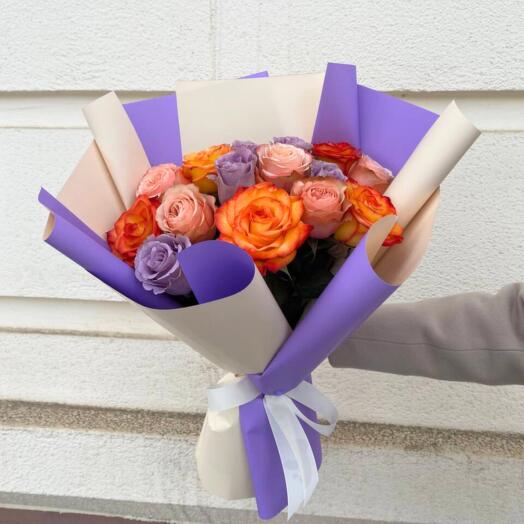 Микс из 15 роз