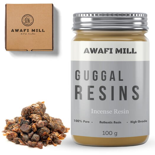 AWAFI MILL Guggal Resin | Himalayan Essence - Bottle of 100 gram