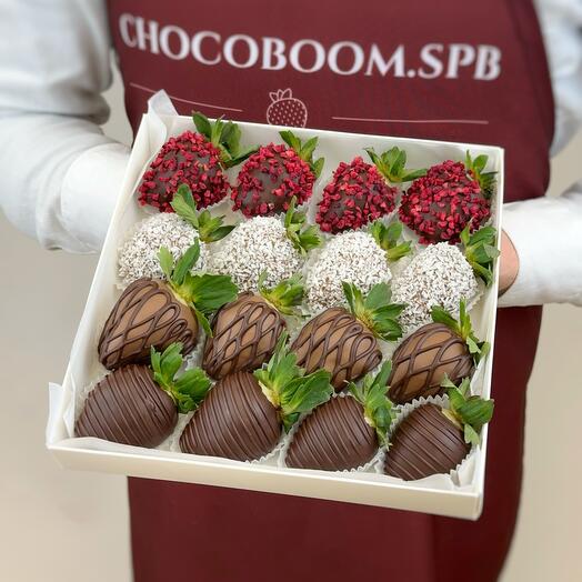 Клубника в шоколаде в наборе «Бронкс», 16-20 ягод