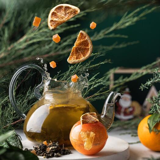 Чайная бомбочка «Апельсин   Имбирь»