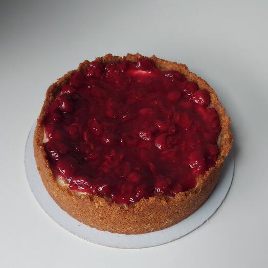 Tarta de queso con confitería de cereza