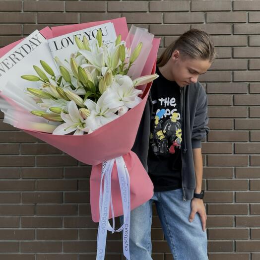 Bouquet of giant lilies