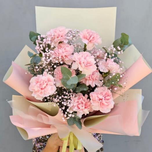 Bouquet of pink carnations