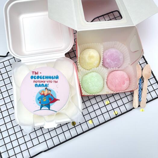 Бенто торт для папы с набором Моти 2