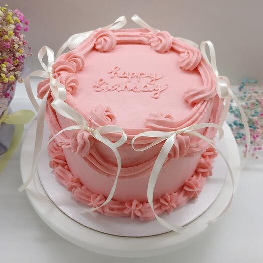 Торт в стиле Ламбет с бантиками 2 кг на день рождения девочки, девушки, мамы