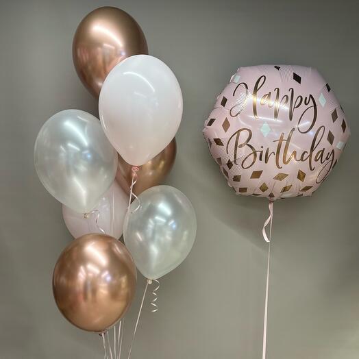 Сет шаров «Happy Birthday»