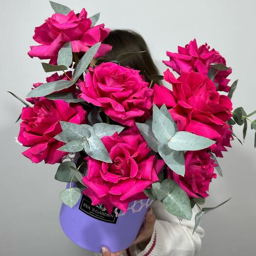 Французские розы в коробке любимой 💞