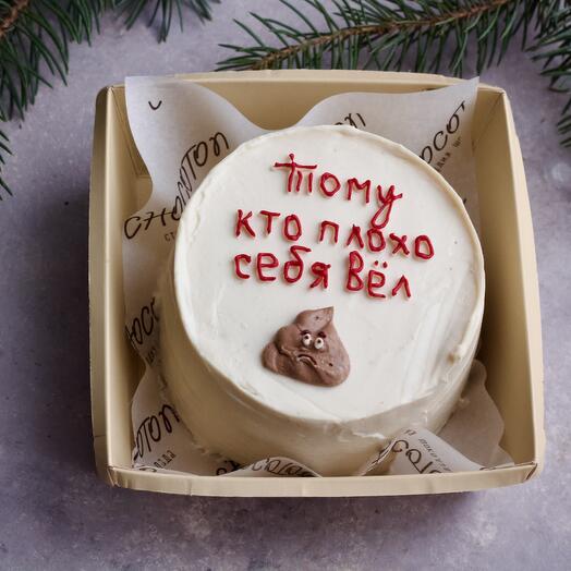 Bento cake (vegan) meme as a gift to someone who behaved badly