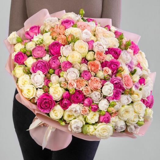 75 пионовидных кустовых роз 😍