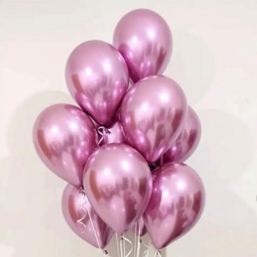 Фонтан 11 розовых шаров