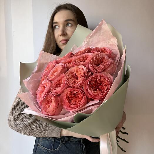 Mono bouquet of Ecuadorian Pink Expression roses