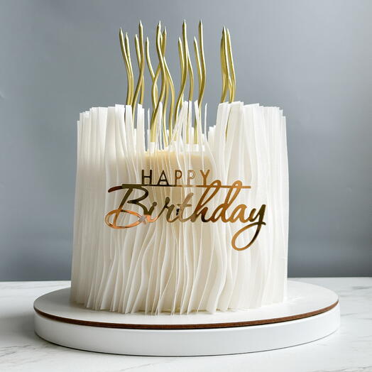 Торт Happy birthday (С Днем Рождения) со свечками