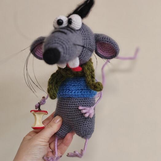 Игрушка ручной работы "Мышь"