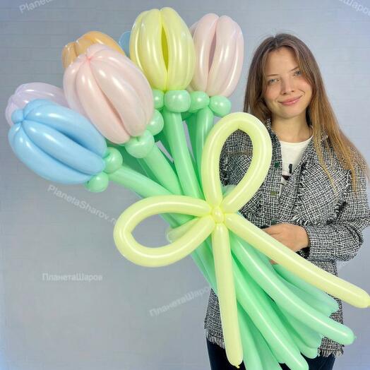 Тюльпаны из воздушных шаров