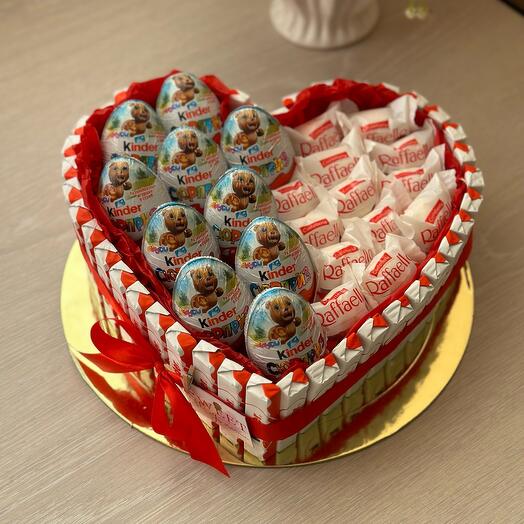Киндер торт сердце