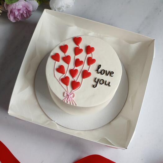 Бенто торт "love you" в подарок