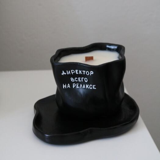 Свеча с оформлением и ароматом на выбор ·K21·