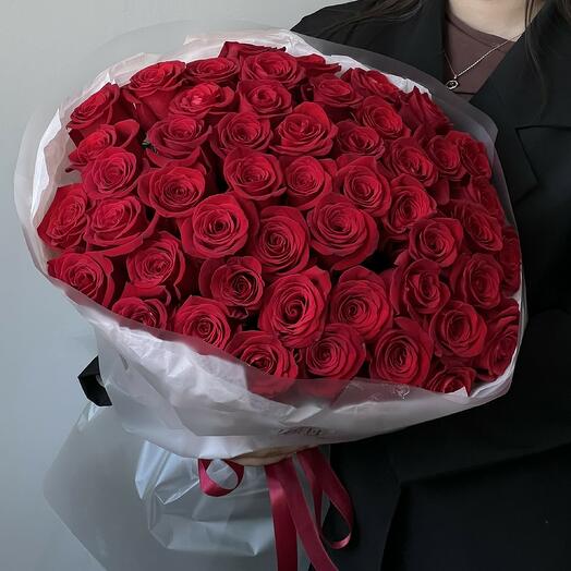 Букет из 51 красной розы