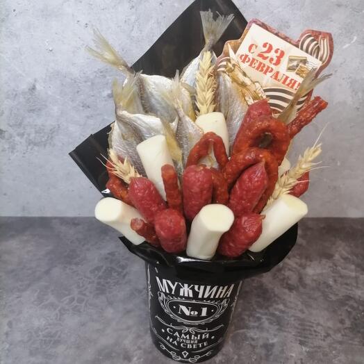 Корпоративный  букетик в кружке