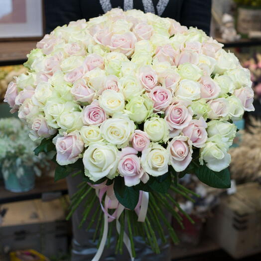 Exquisite 101-Rose Hand-Tied Bouquet