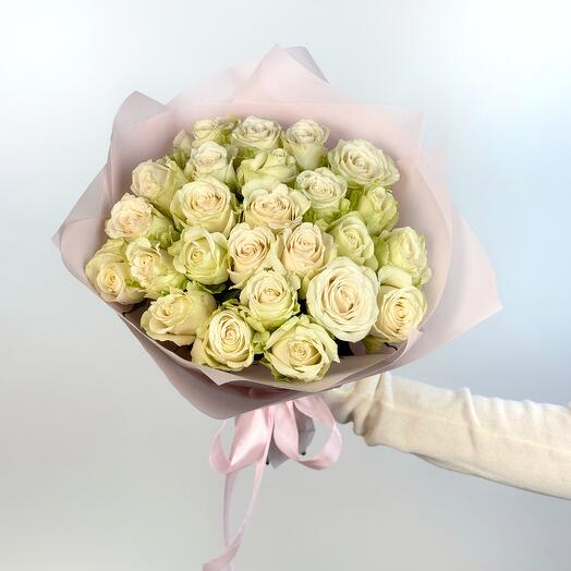 25 белых роз 💝