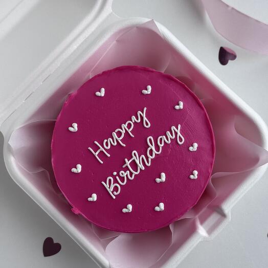 Бенто розовый Happy birthday