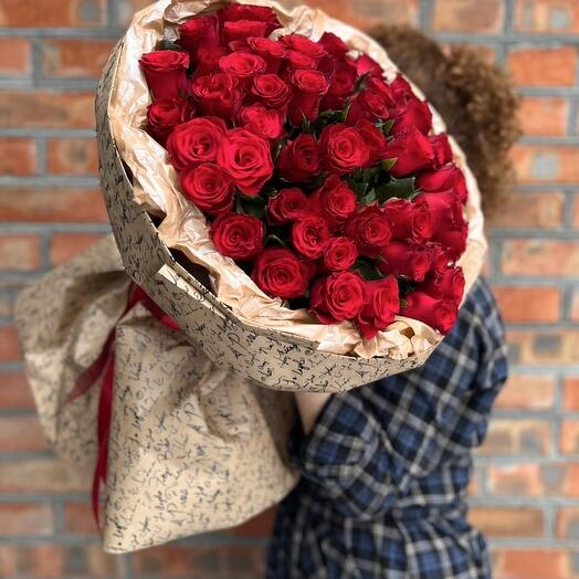 Bouquet of 51 red roses