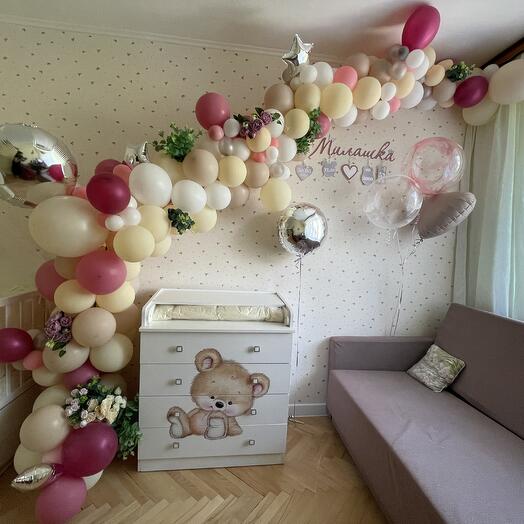 Разноколиберная гирлянда на выписку