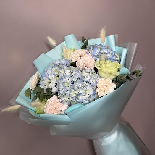 🌸Микс с голубой гортензией