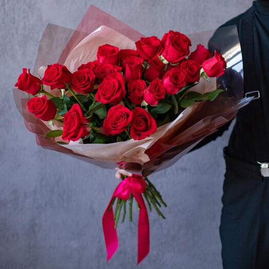 21 красная роза