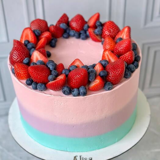 Rainbow Rose Cake - Red Velvet