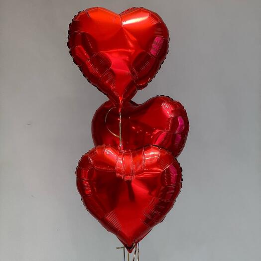 Набор воздушных шаров Алые сердца