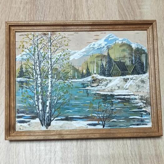 Картина на бересте (20*25 горизонтальная)