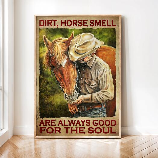 Интерьерный постер "Лошади" винтажная картина 02-0077