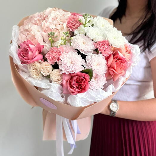 Букет «Розовая симфония»