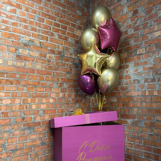 Caja de globos de helio-Granate