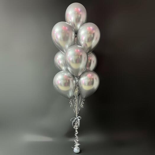 Шары хром серебро 10шт